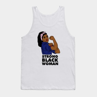 Strong Black Woman Afro African Black History Tank Top